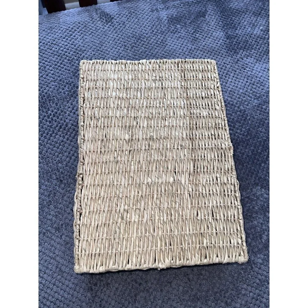 Square Nesting Wicker Baskets with Handle